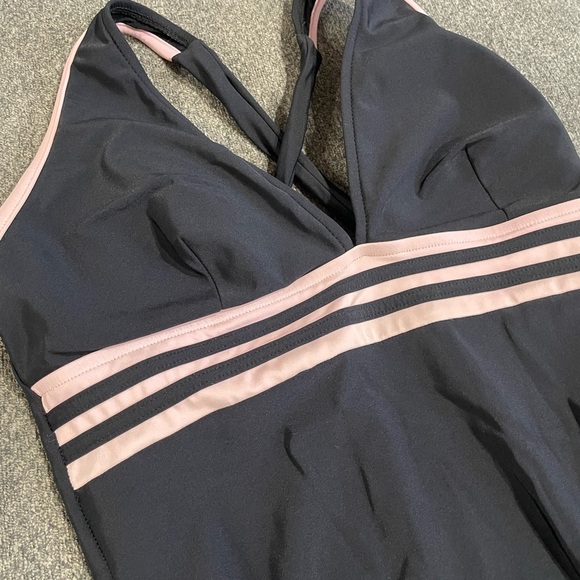 Jamaica Black and Pink One-Piece Swimsuit Size 14 - Picture 2 of 6